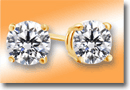 preset diamond stud earrings