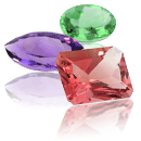 complimentary colored gemstones