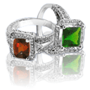 colored stone rings with gemstones